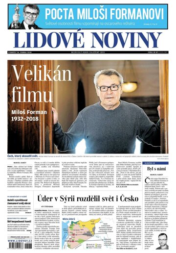 Obálka e-magazínu Lidové noviny 16.4.2018