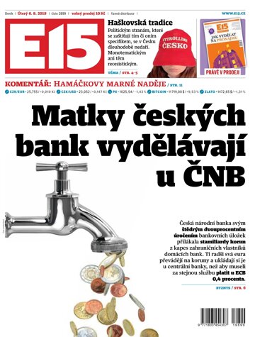 Obálka e-magazínu E15 6.8.2019