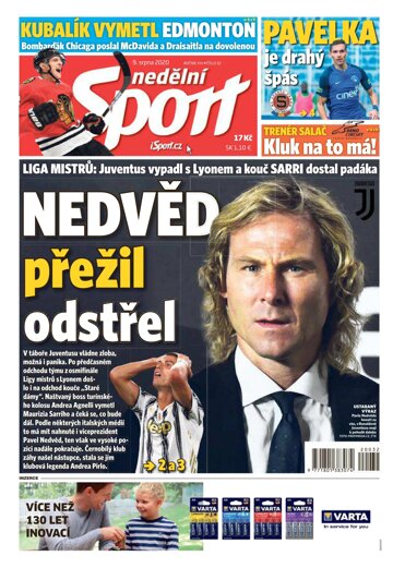 Obálka e-magazínu Nedělní Sport 9.8.2020