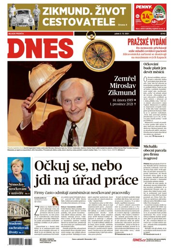 Obálka e-magazínu MF Dnes 3.12.2021