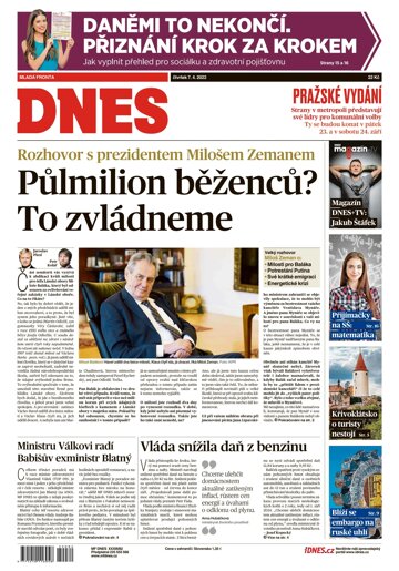 Obálka e-magazínu MF Dnes 7.4.2022