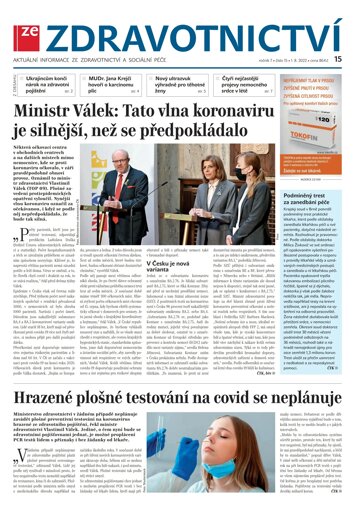 Obálka e-magazínu Ze Zdravotnictví 15/2022