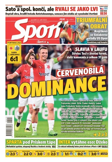 Obálka e-magazínu Sport 12.9.2022