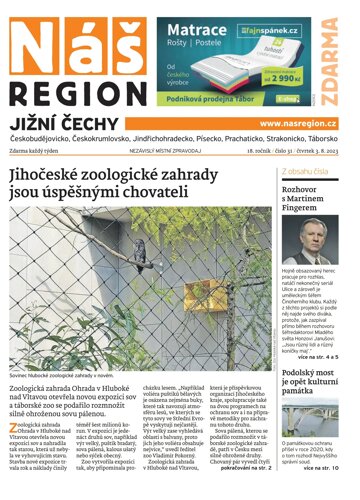 Obálka e-magazínu Náš Region - Jižní Čechy 31/2023