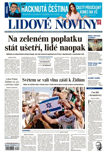 Obálka e-magazínu Lidové noviny 7.11.2023