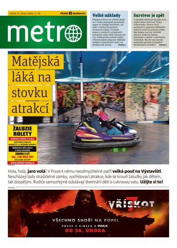 Obálka e-magazínu deník METRO 25.2.2026