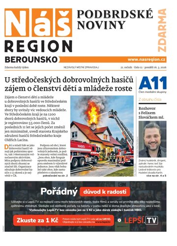 Obálka e-magazínu Náš Region - Berounsko 12/2026