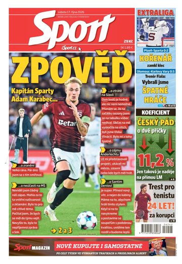 Obálka e-magazínu Sport 17.10.2026