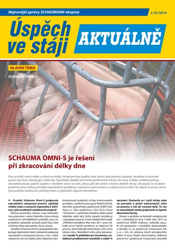 Obálka e-magazínu 2014-10 Schaumann Omni S