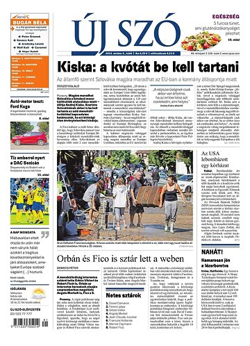 Obálka e-magazínu Új Szó 5.10.2015
