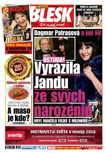 Obálka e-magazínu Blesk 29.4.2016