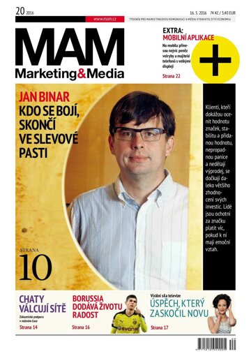 Obálka e-magazínu Marketing & Media 20 - 16.5.2016