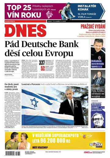 Obálka e-magazínu MF Dnes 1.10.2016