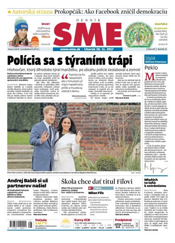 Obálka e-magazínu SME 28.11.2017