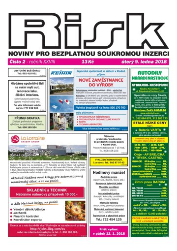Obálka e-magazínu Risk 2/2018