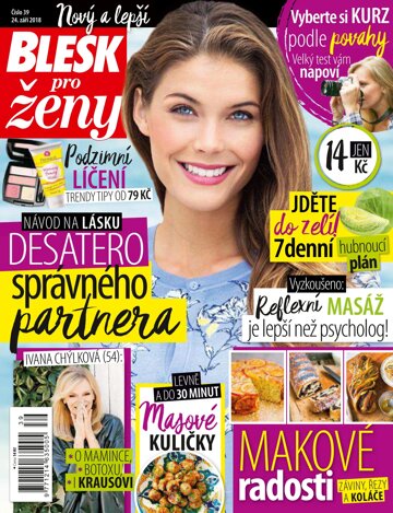 Obálka e-magazínu Blesk pro ženy 24.9.2018