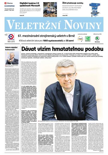 Obálka e-magazínu Hospodářské noviny - příloha 194 - 7.10.2019 příloha Veletržní noviny