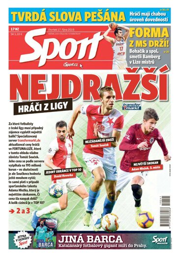 Obálka e-magazínu Sport 17.10.2019
