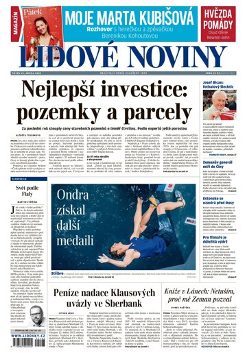 Obálka e-magazínu Lidové noviny 19.8.2022