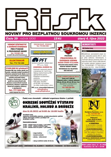 Obálka e-magazínu Risk 39/2022