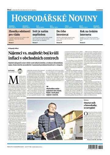 Obálka e-magazínu Hospodářské noviny 002 - 3.1.2023