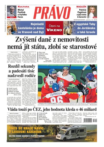 Obálka e-magazínu Deník Právo 19.5.2023