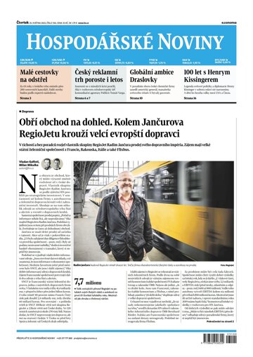 Obálka e-magazínu Hospodářské noviny 100 - 25.5.2023