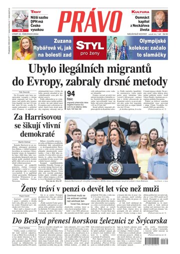 Obálka e-magazínu Deník Právo 23.7.2024