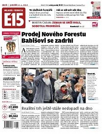 Obálka e-magazínu E15 13.1.2014