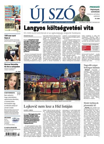 Obálka e-magazínu Új Szó 21.11.2015