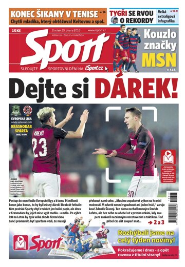 Obálka e-magazínu Sport 25.2.2016