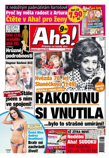 Obálka e-magazínu AHA! 9.4.2016