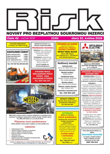 Obálka e-magazínu Risk 42/2016