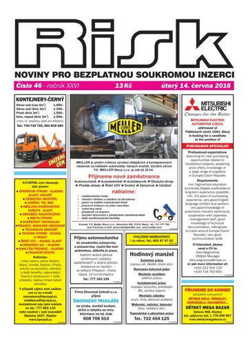 Obálka e-magazínu Risk 46/2016