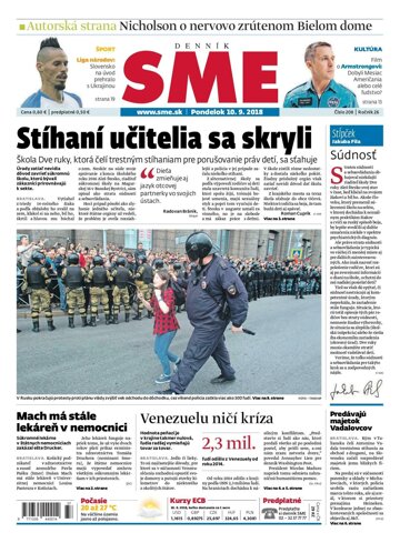 Obálka e-magazínu SME 10.9.2018