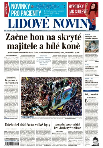 Obálka e-magazínu Lidové noviny 8.1.2020