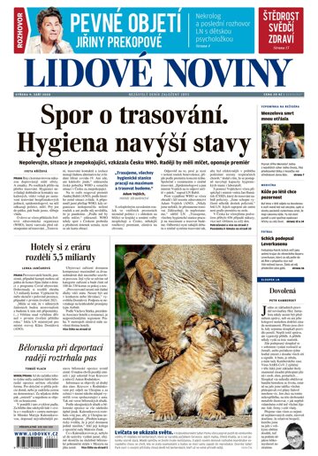 Obálka e-magazínu Lidové noviny 9.9.2020