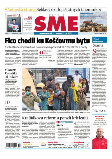 Obálka e-magazínu SME 31-8-2021