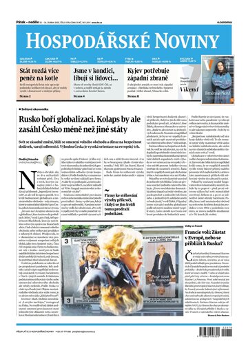 Obálka e-magazínu Hospodářské noviny 078 - 22.4.2022