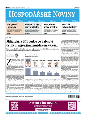 Obálka e-magazínu Hospodářské noviny 232 - 1.12.2022