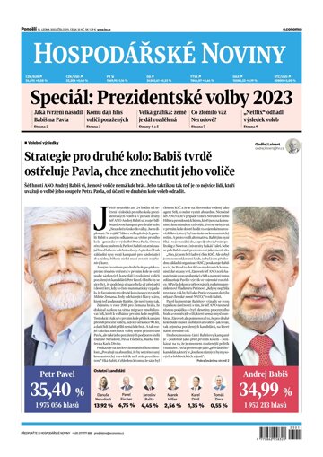 Obálka e-magazínu Hospodářské noviny 011 - 16.1.2023