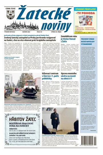 Obálka e-magazínu Žatecké noviny 43/2022