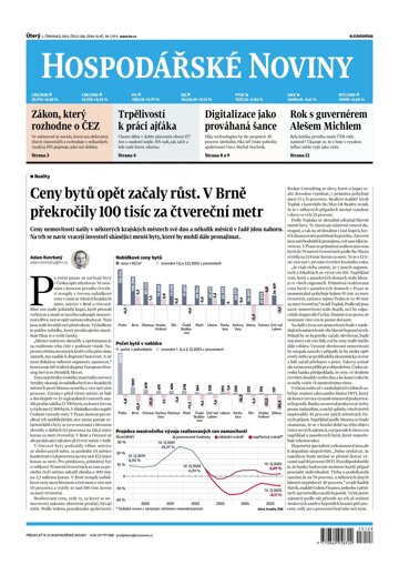 Obálka e-magazínu Hospodářské noviny 128 - 4.7.2023