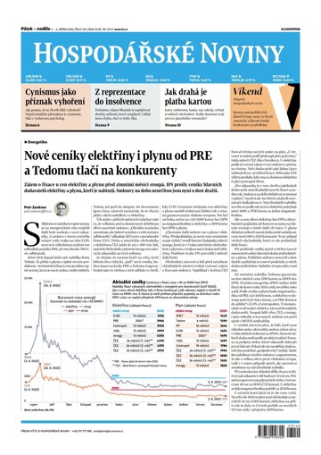 Obálka e-magazínu Hospodářské noviny 149 - 4.8.2023