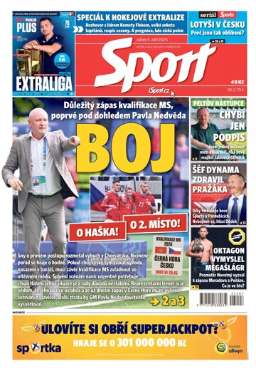 Obálka e-magazínu Sport 5.9.2025