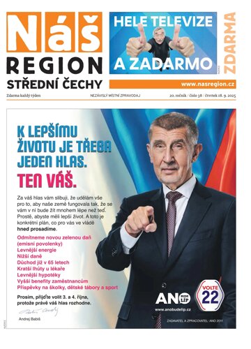 Obálka e-magazínu Náš Region - Střední Čechy 38/2025