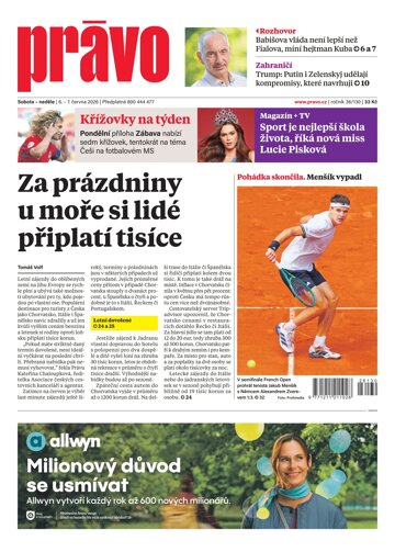 Obálka e-magazínu Deník Právo 6.6.2026