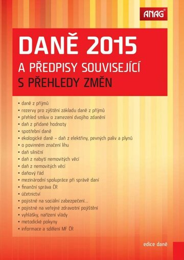Obálka e-magazínu Daně 2015 a předpisy související s přehledy změn