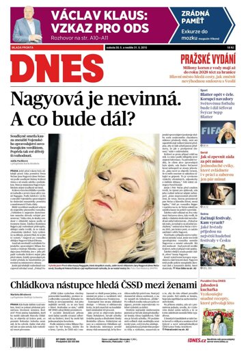 Obálka e-magazínu MF Dnes 30.5.2015