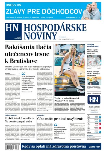 Obálka e-magazínu Hospodárske noviny 26.08.2015
